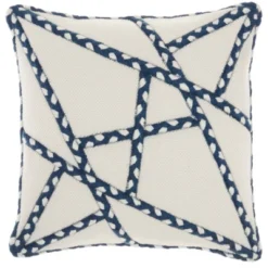 18"x18" Woven Braided Geometric Outdoors Square Throw Pillow - Mina Victory -Mina Victory Shop GUEST fe6f4836 9502 4b3c b71a 333186f0b56a